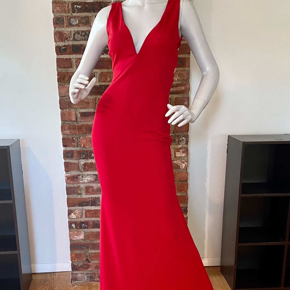 Glamazon Red long evening dress